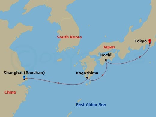 Itinerary map