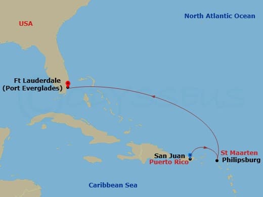Itinerary map