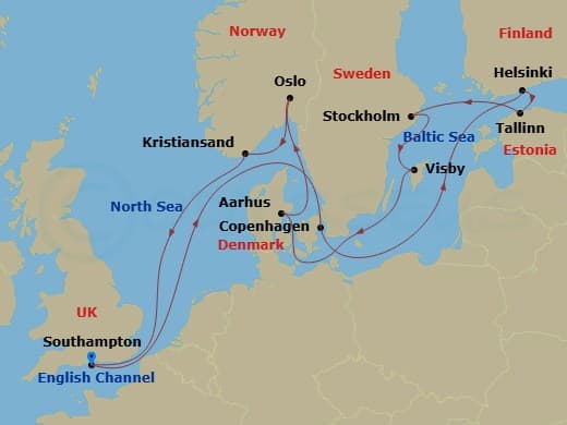 Itinerary map