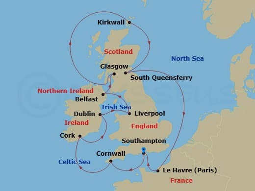 Itinerary map