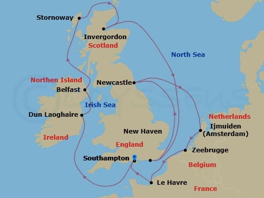 Itinerary map