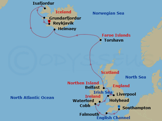 Itinerary map