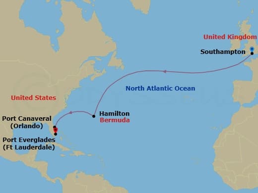 Itinerary map