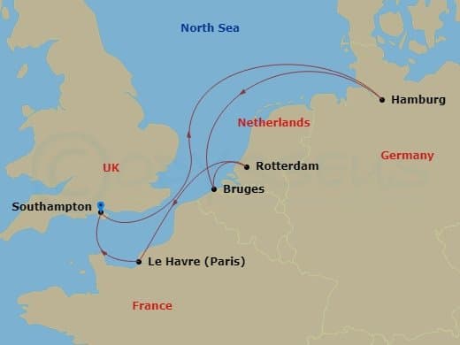 Itinerary map