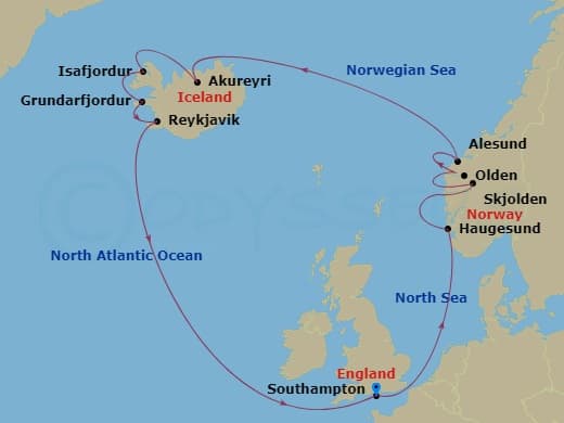 Itinerary map