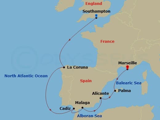Itinerary map