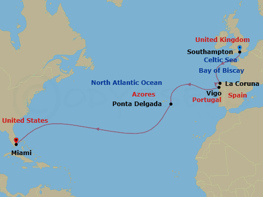 Itinerary map