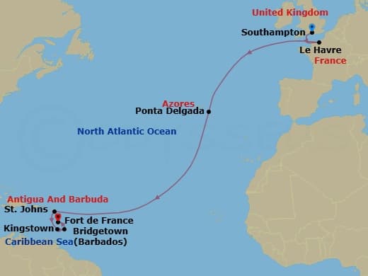 Itinerary map