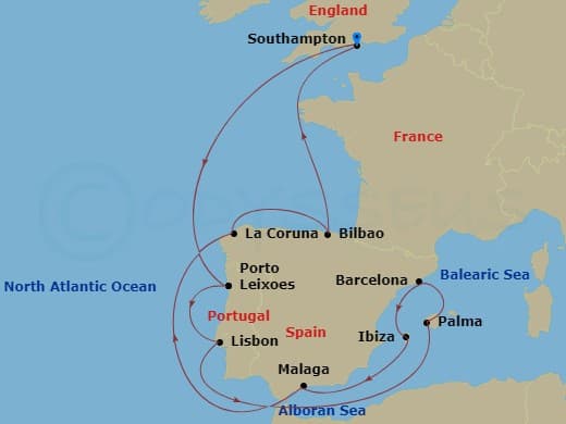 Itinerary map