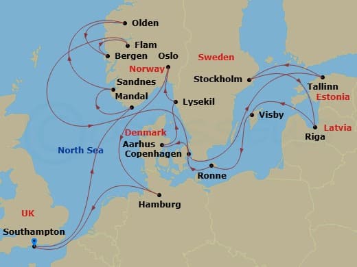 Itinerary map