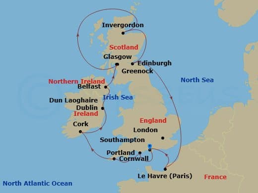 Itinerary map