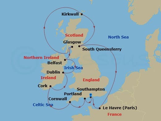 Itinerary map
