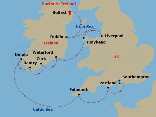 Itinerary map