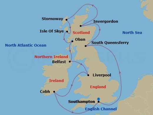 Itinerary map