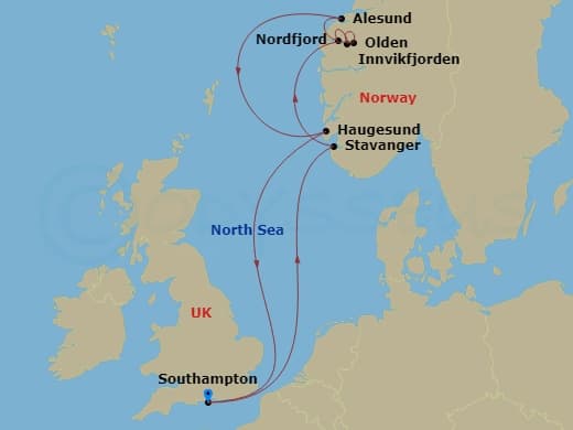 Itinerary map