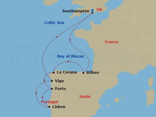 Itinerary map