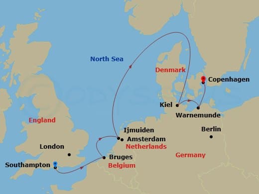Itinerary map