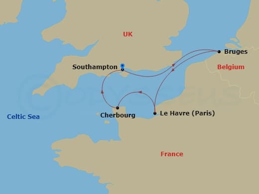 Itinerary map