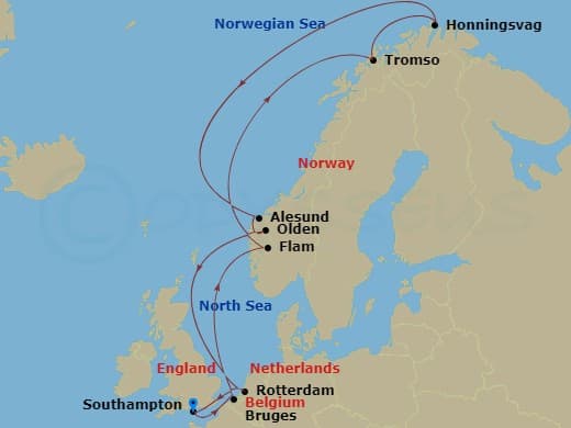 Itinerary map