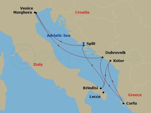 Itinerary map