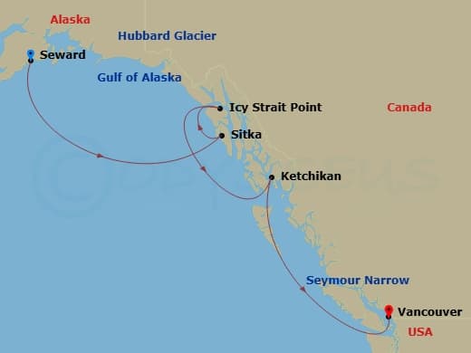 Itinerary map