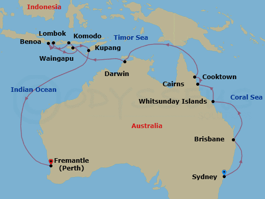 Itinerary map