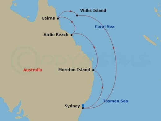 Itinerary map