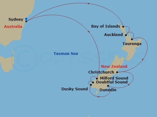 Itinerary map