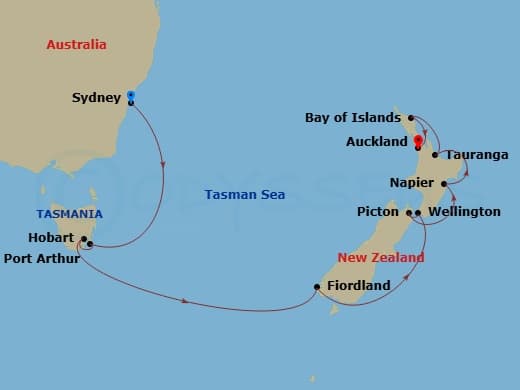 Itinerary map