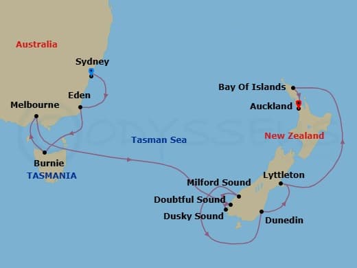 Itinerary map