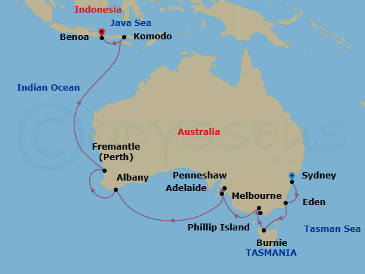 Itinerary map