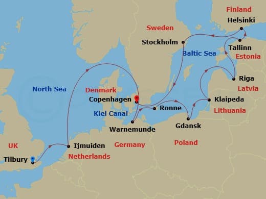 Itinerary map