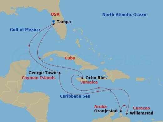 Itinerary map