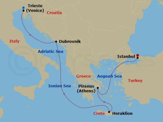 Itinerary map