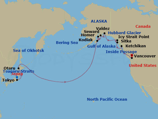 Itinerary map