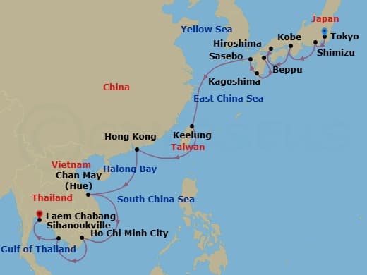 Itinerary map