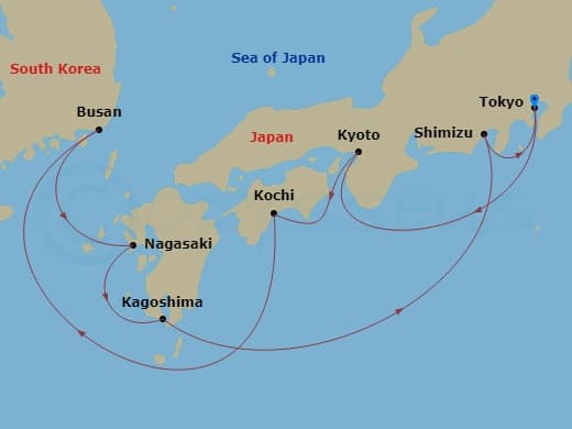 Itinerary map