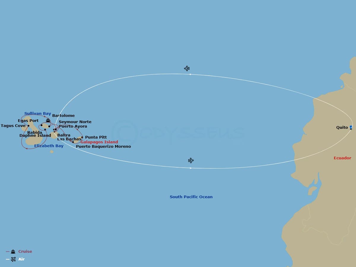 Itinerary map