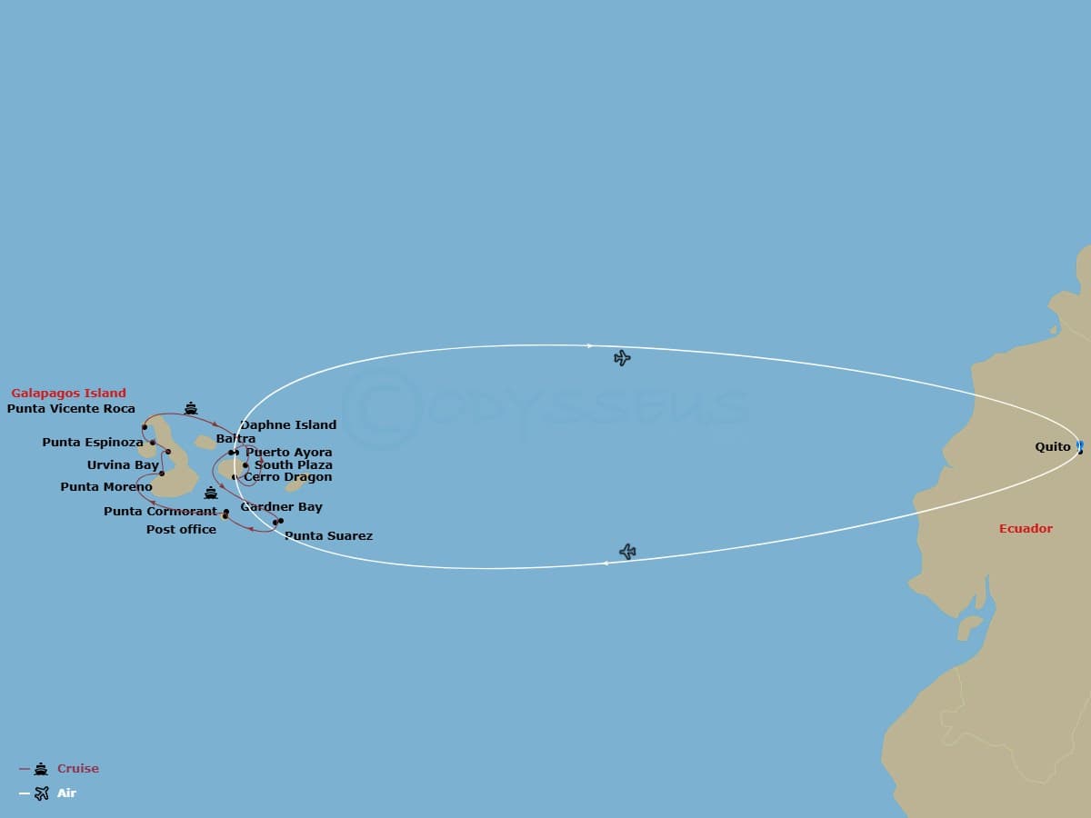 Itinerary map