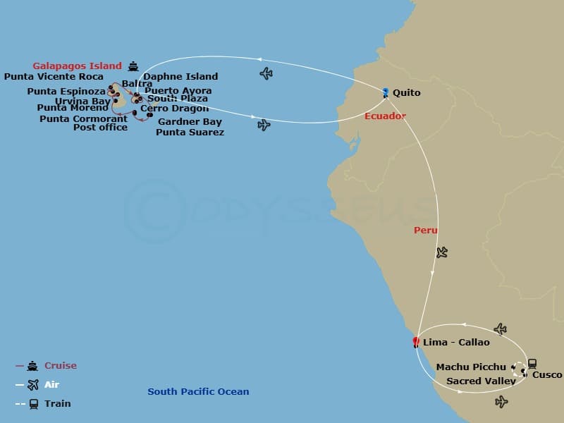 Itinerary map