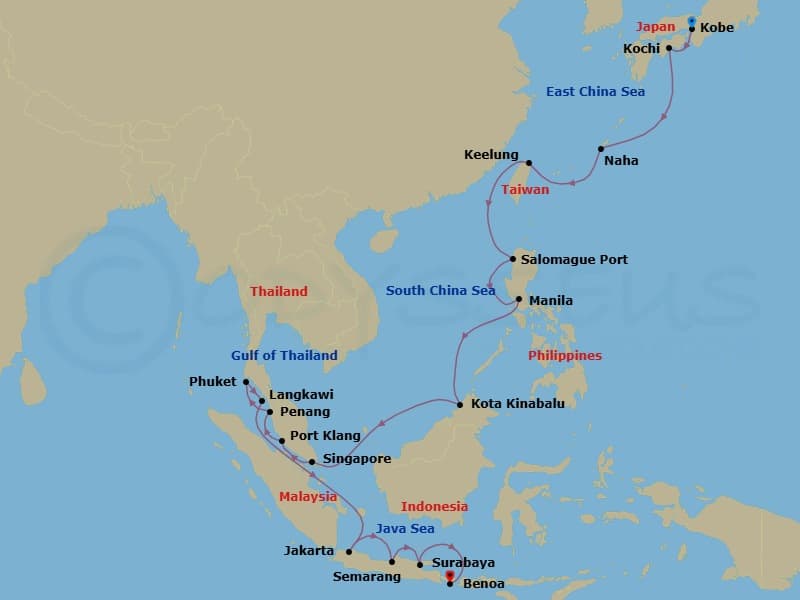 Itinerary map
