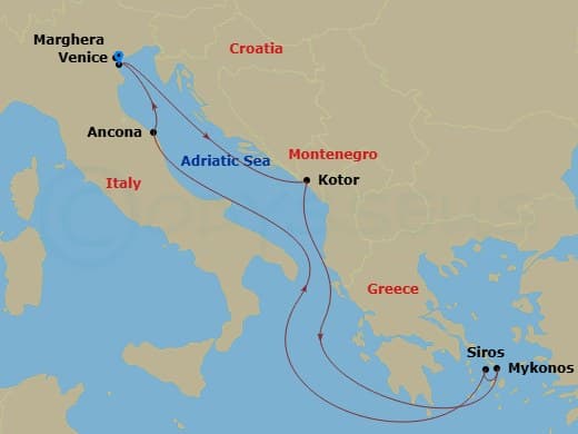 Itinerary map