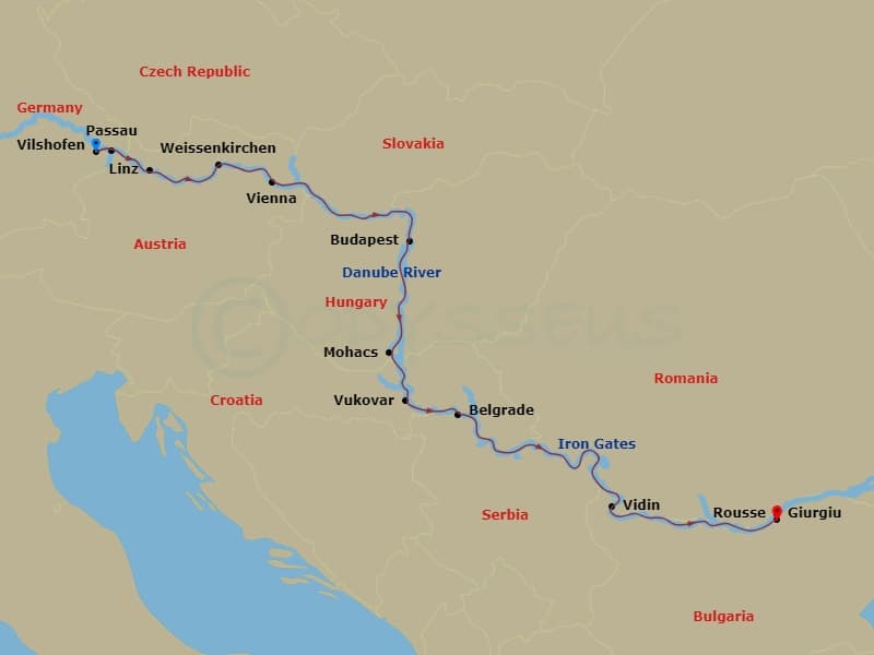 Itinerary map