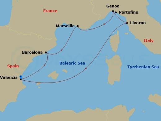 Itinerary map