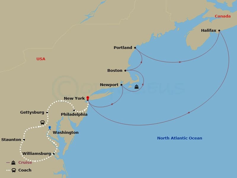 Itinerary map