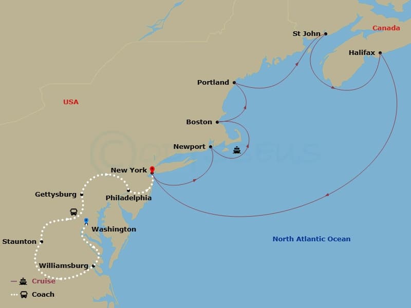 Itinerary map