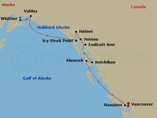 Itinerary map