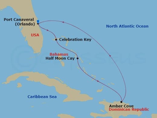 Itinerary map