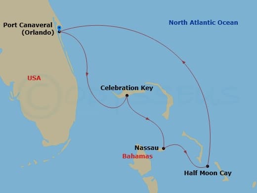 Itinerary map