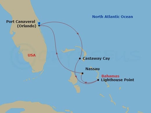 Itinerary map